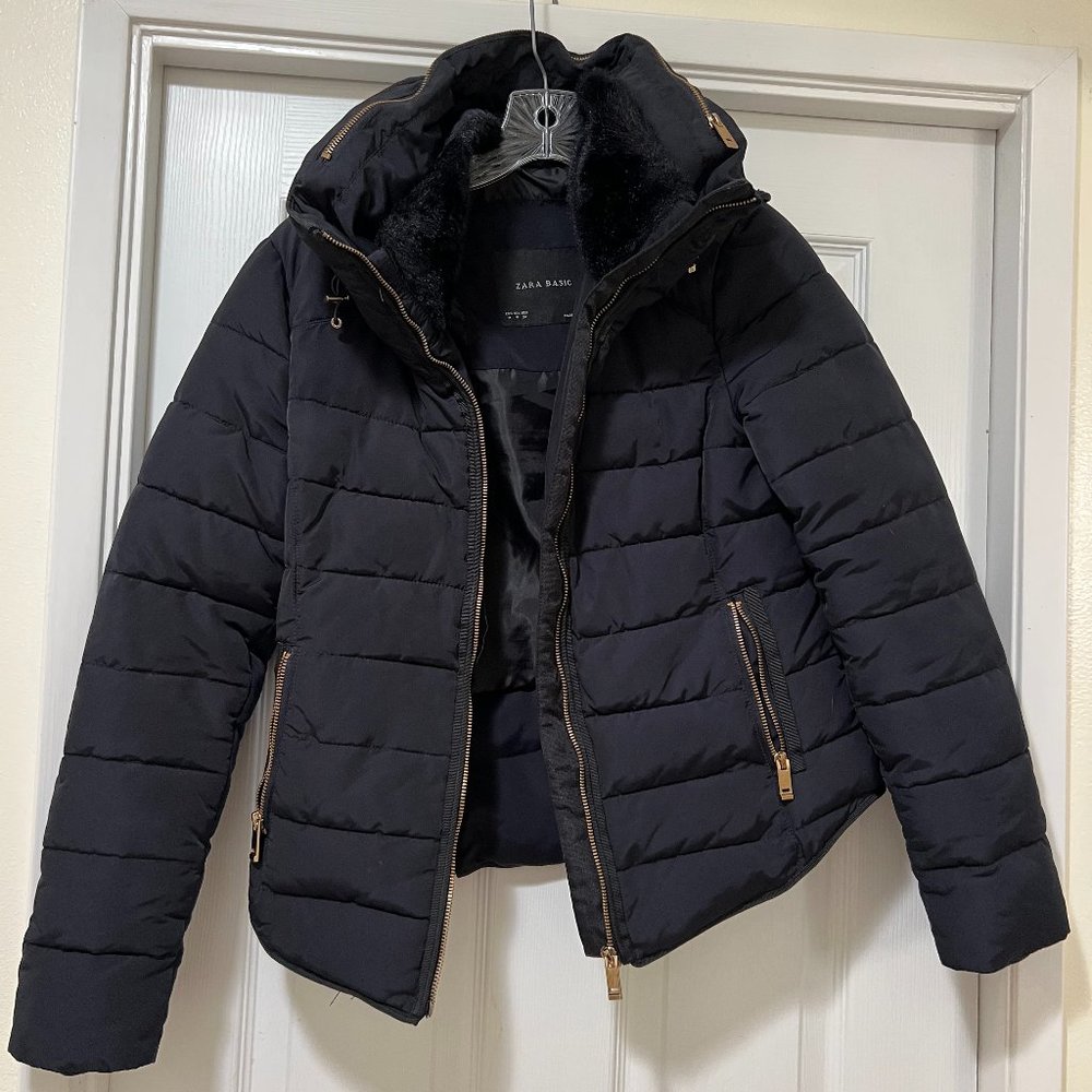 Zara Women's Basic Down Puffer Jacket - image 1